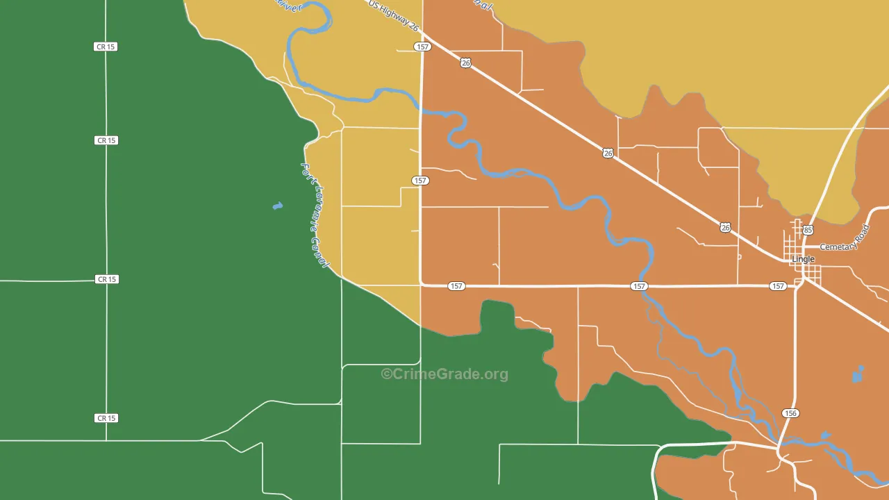 Rockeagle, WY Map of Theft Rates