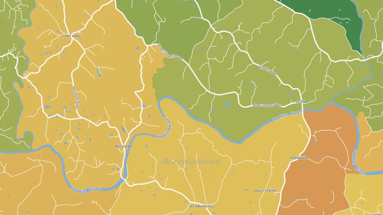 Rockford, NC Map of Theft Rates
