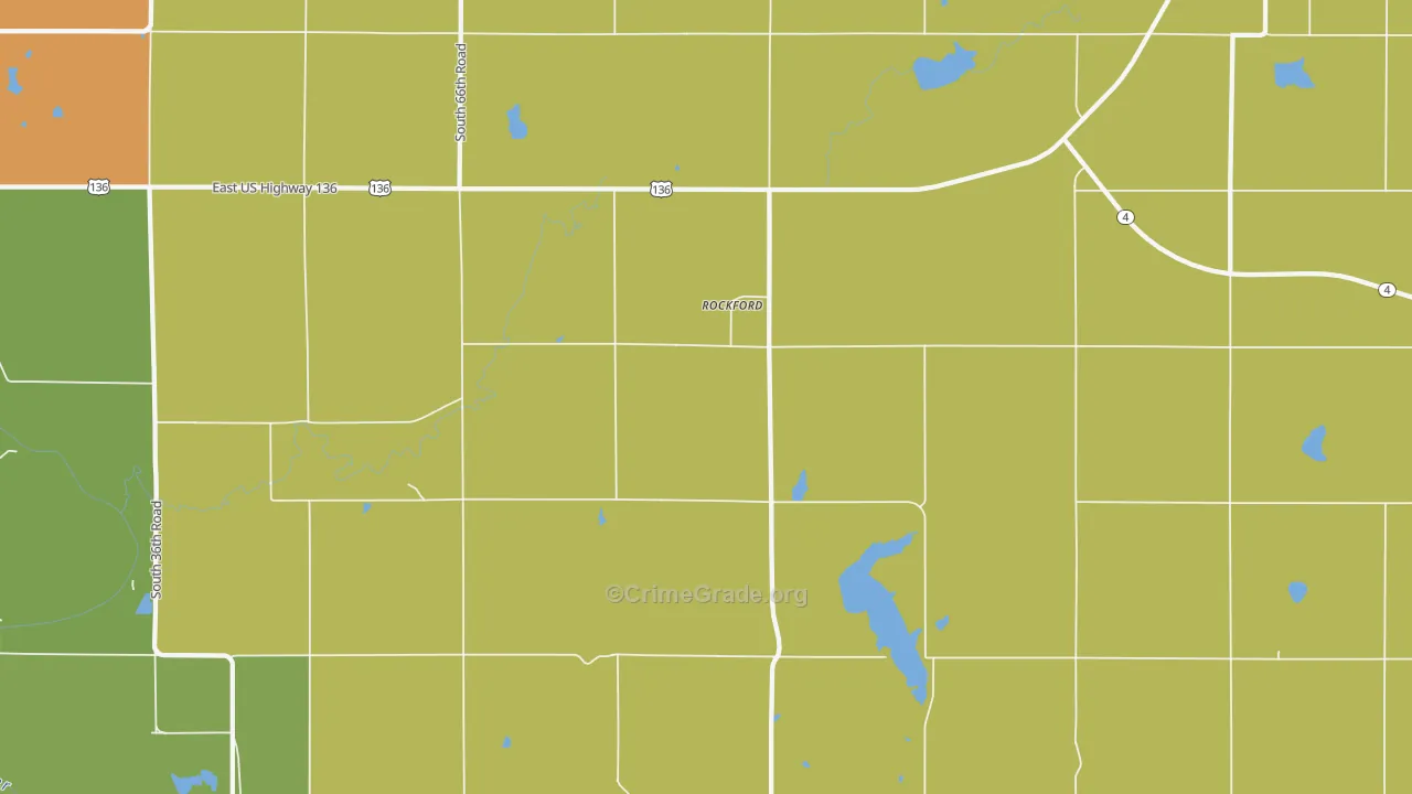 Rockford, NE Map of Theft Rates