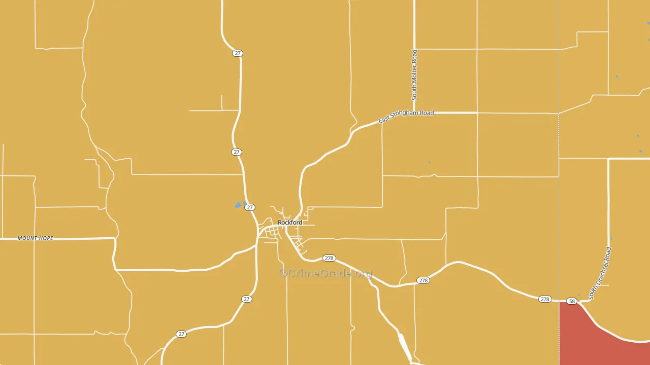 Rockford, WA Map of Theft Rates