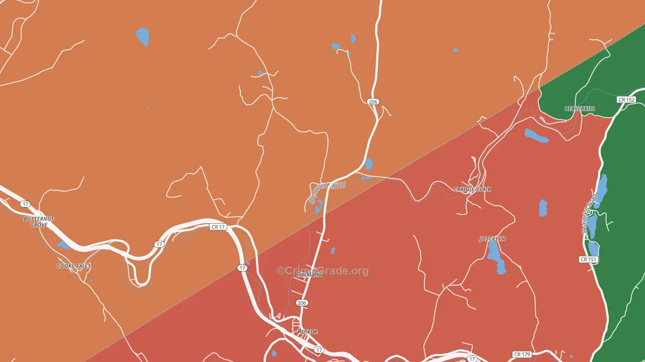 Rockland, NY Map of Theft Rates