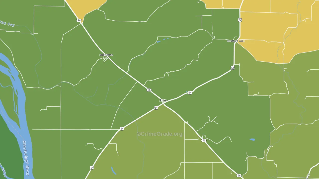 Rockport, IL Map of Theft Rates