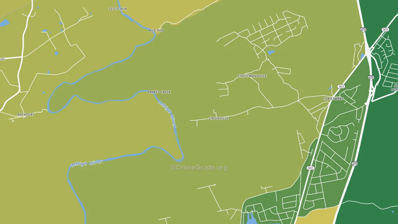 Rockport, PA Map of Theft Rates