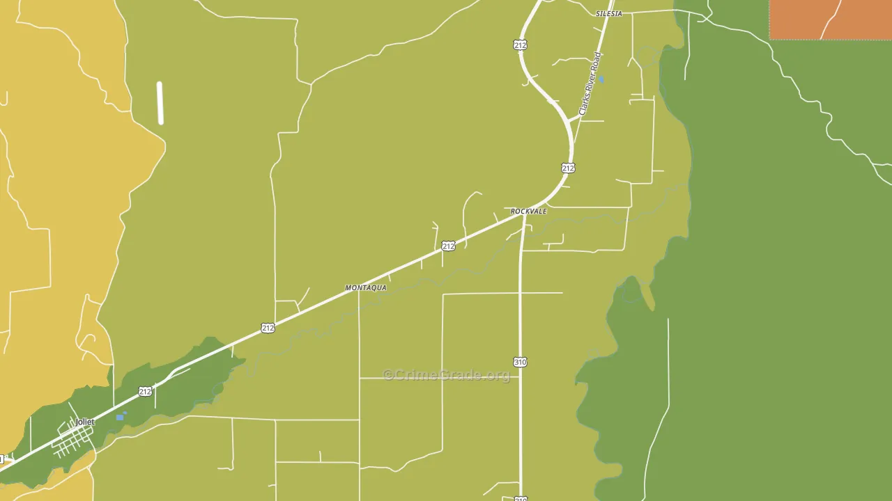 Rockvale, MT Map of Theft Rates