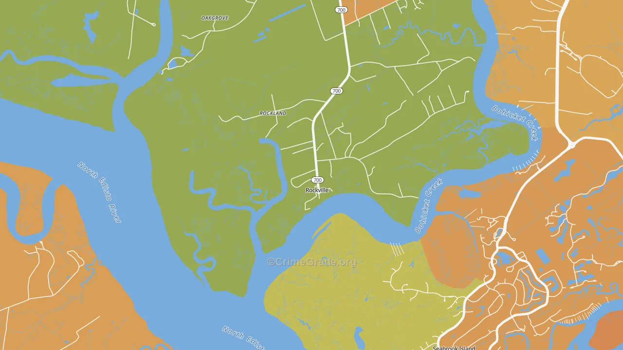 Rockville, SC Map of Theft Rates