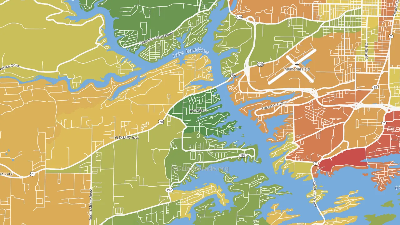 Rockwell, AR Map of Theft Rates