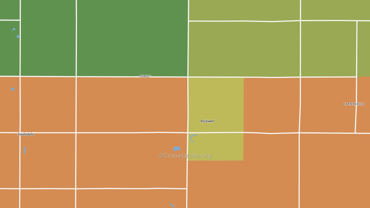Rockwell, IA Map of Theft Rates