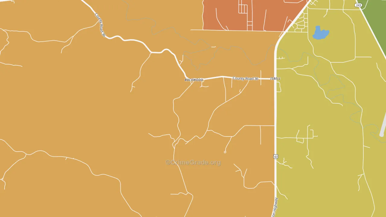 Rockwood, AL Map of Theft Rates