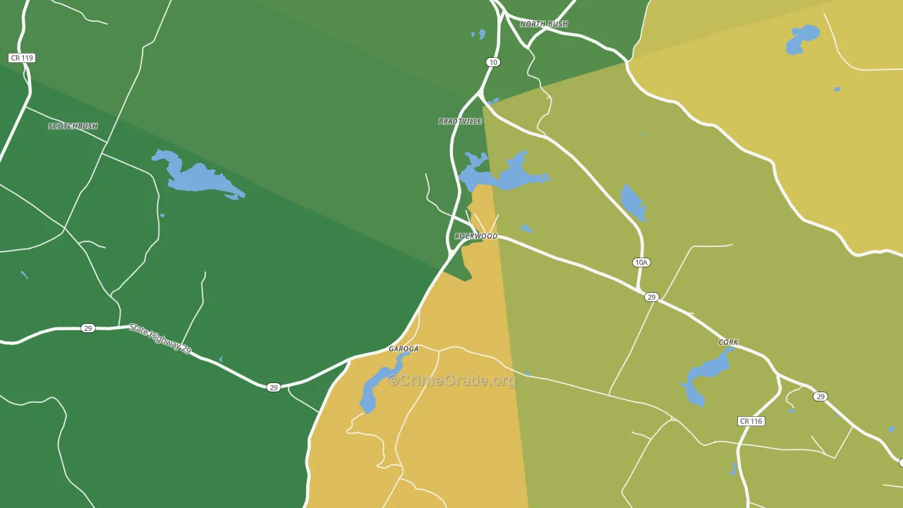 Rockwood, NY Map of Theft Rates