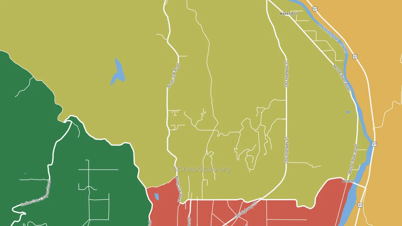 Rocky Butte, WA Map of Theft Rates
