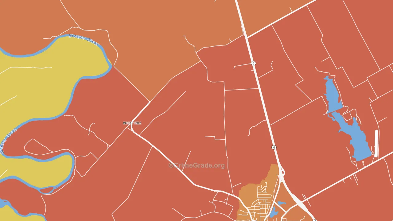 Rocky Hill, TX Map of Theft Rates