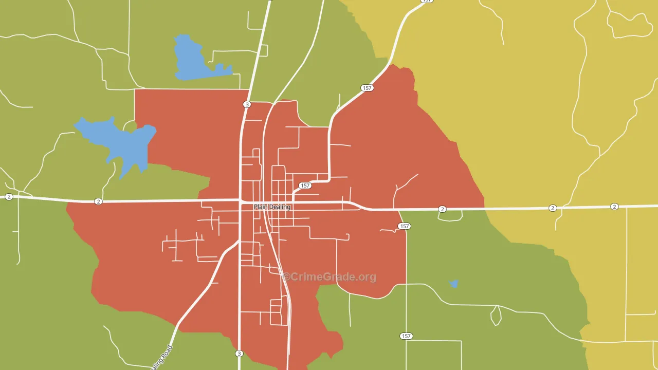 Rocky Mount, LA Map of Theft Rates