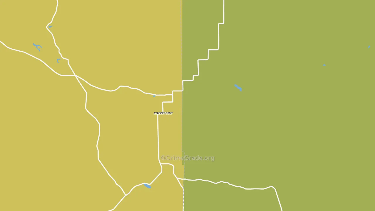 Rockypoint, WY Map of Theft Rates