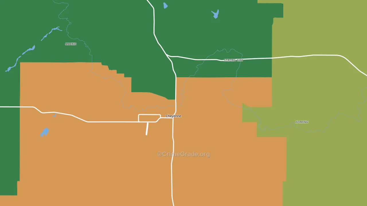 Roger Mills County, OK Map of Theft Rates