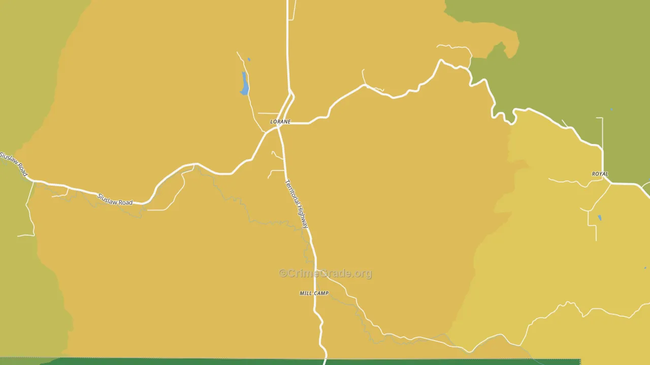 Rogue Elk, OR Map of Theft Rates