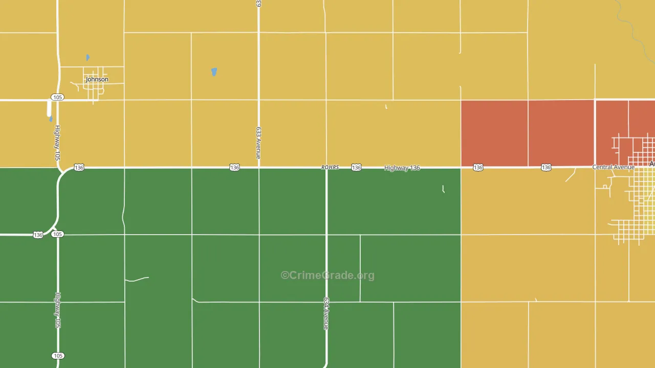 Rohrs, NE Map of Theft Rates