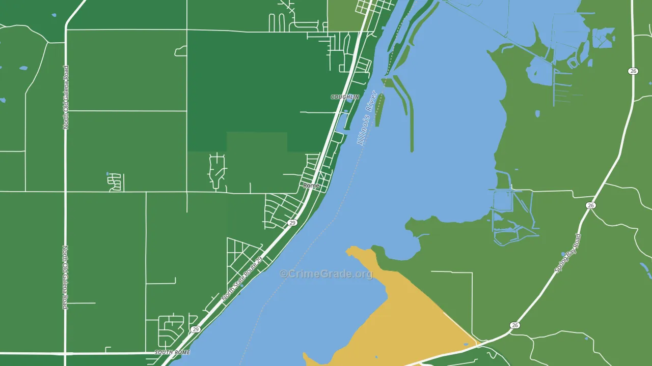 Rome, IL Map of Theft Rates