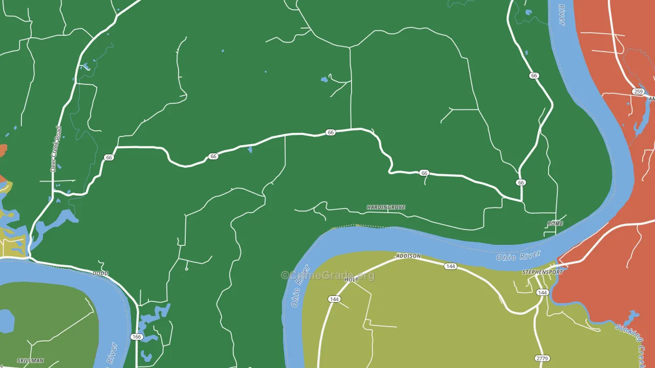 Rome, IN Map of Theft Rates
