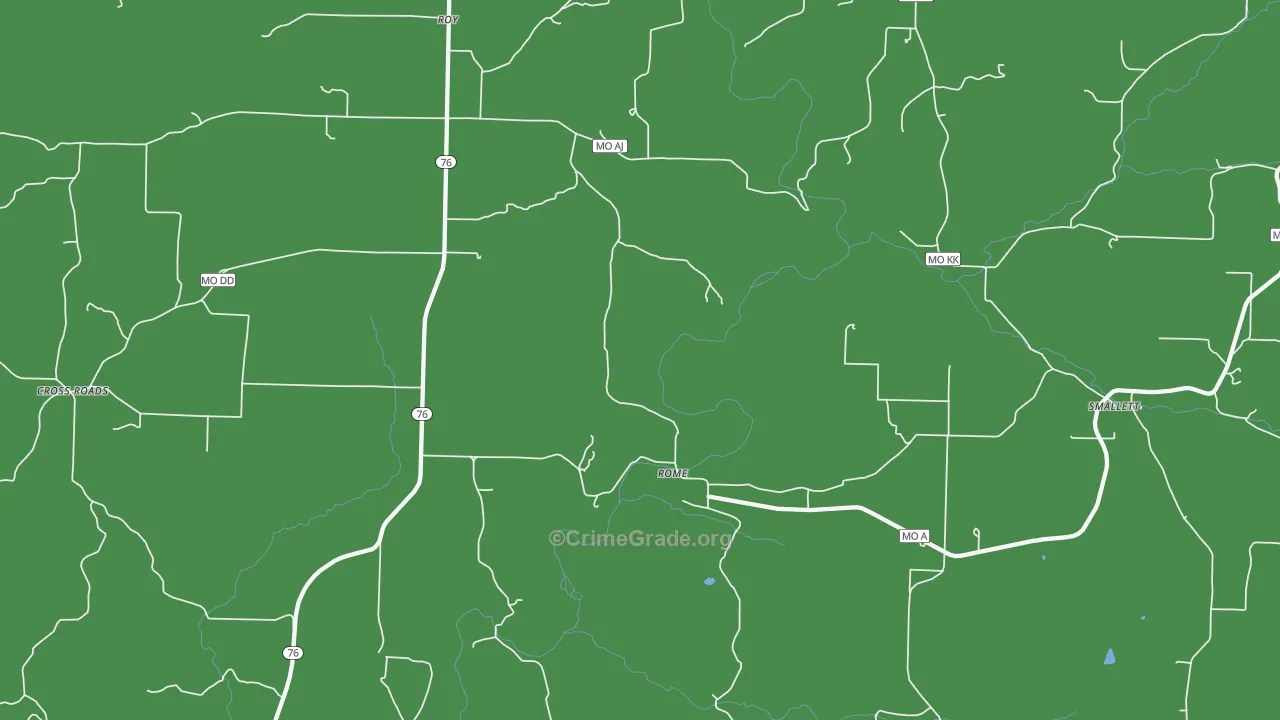 Rome, MO Map of Theft Rates
