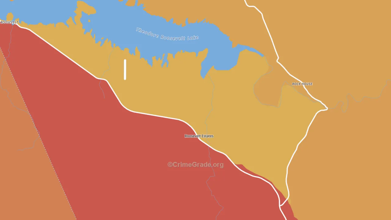 Roosevelt, AZ Map of Theft Rates