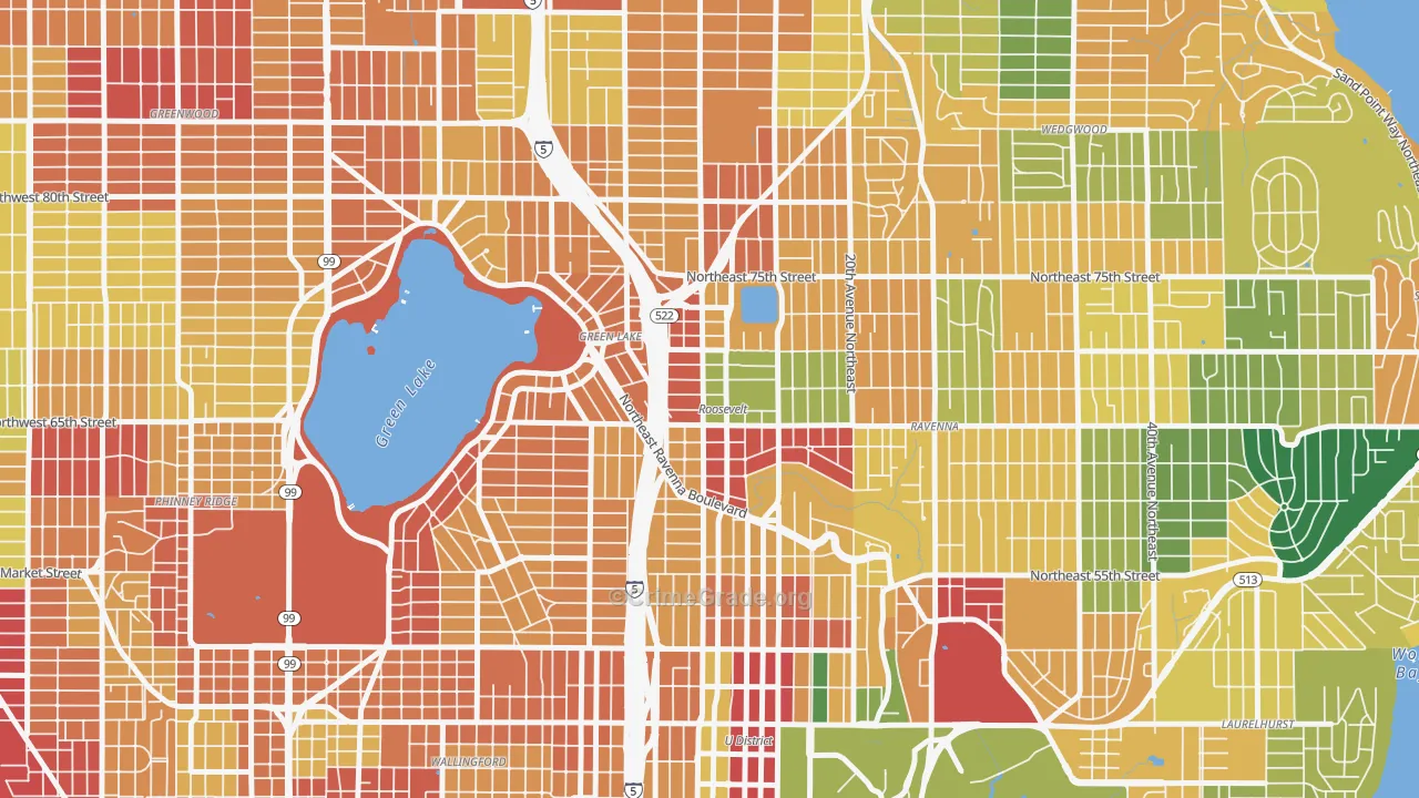Roosevelt, Seattle, WA Map of Theft Rates