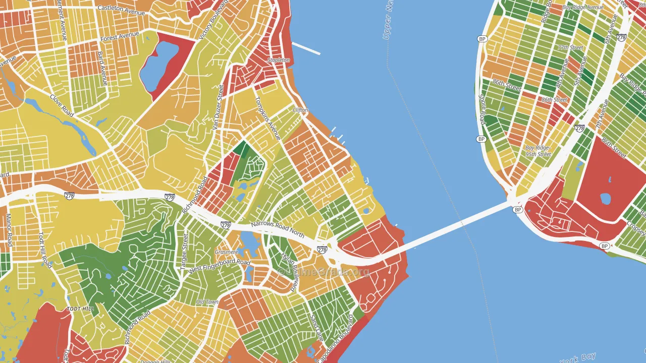 Rosebank, Staten Island, NY Map of Theft Rates