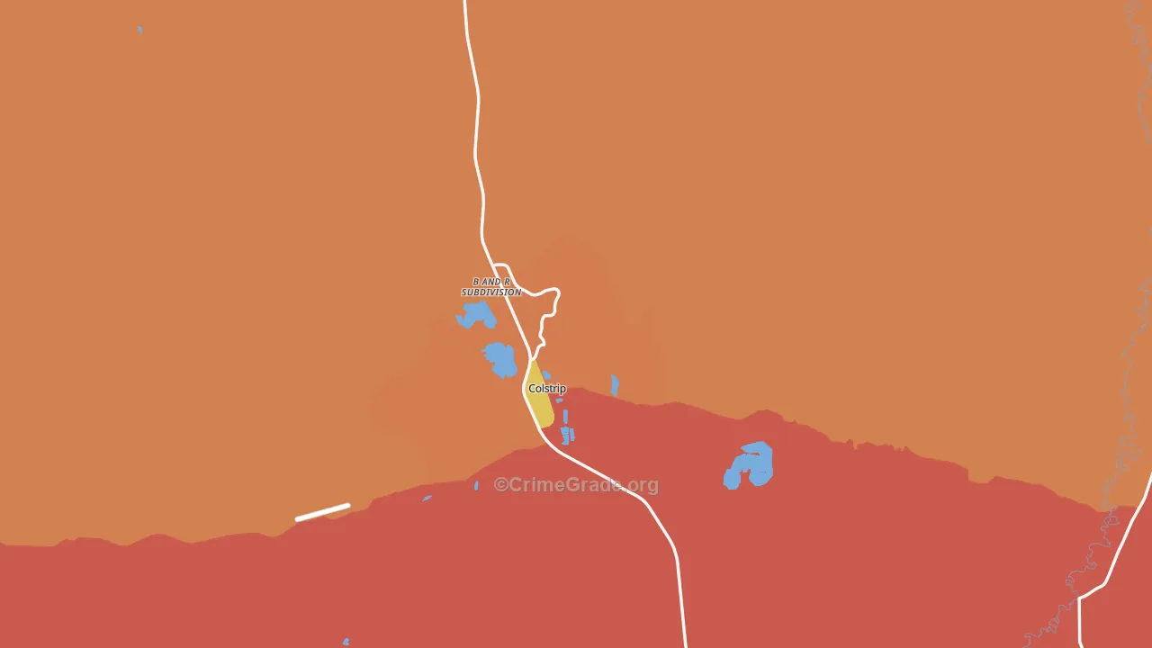 Rosebud County, MT Map of Theft Rates