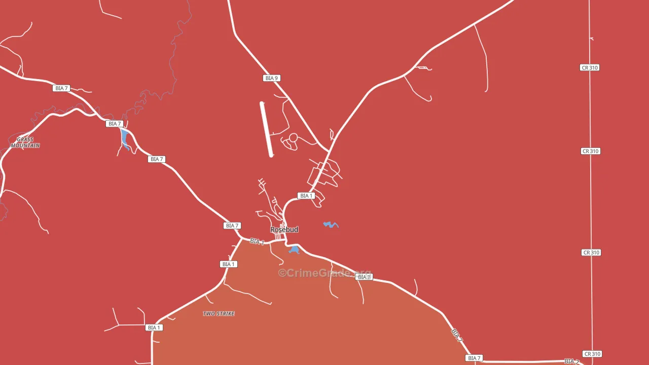 Rosebud, SD Map of Theft Rates