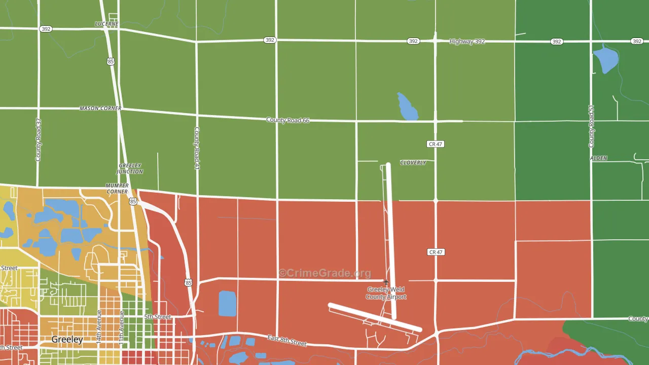 Rosedale, CO Map of Theft Rates