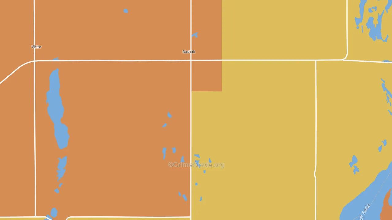 Rosholt, SD Map of Theft Rates