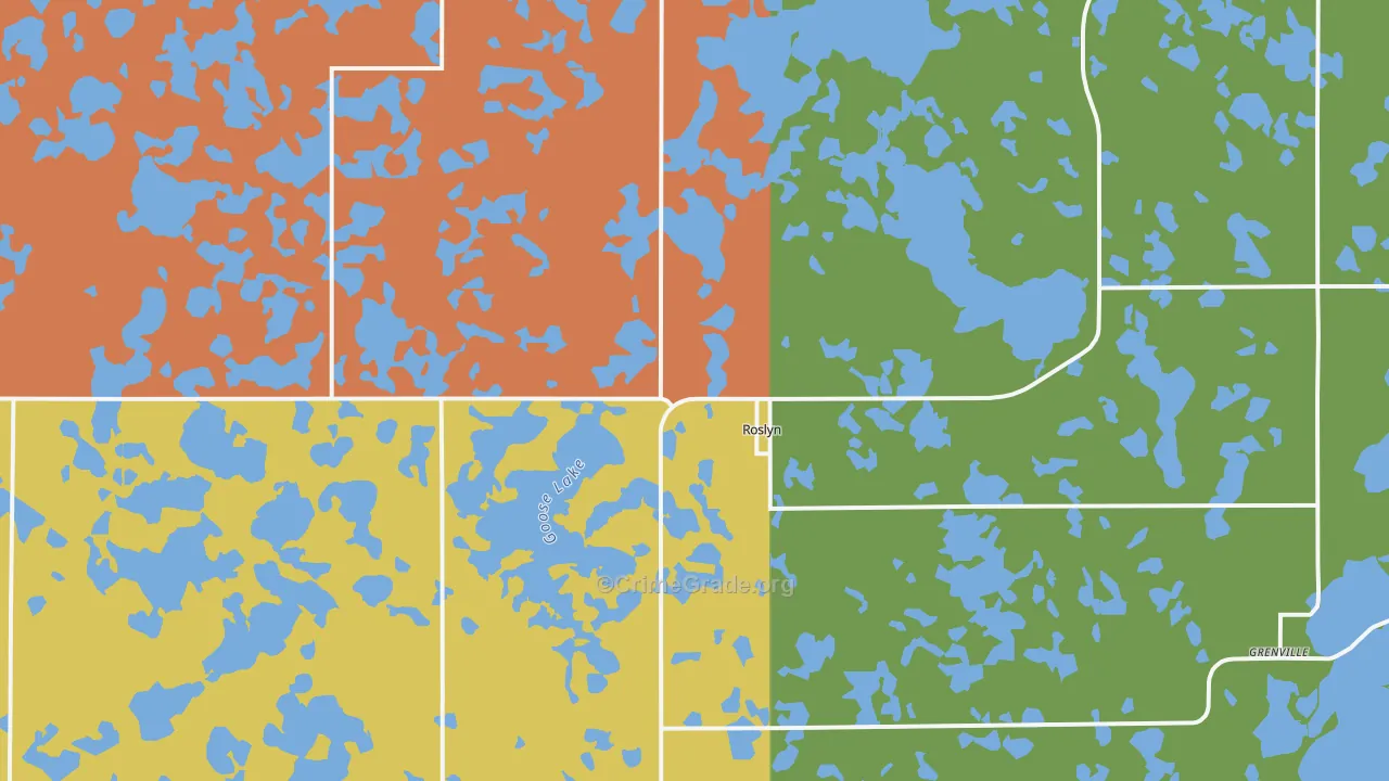 Roslyn, SD Map of Theft Rates