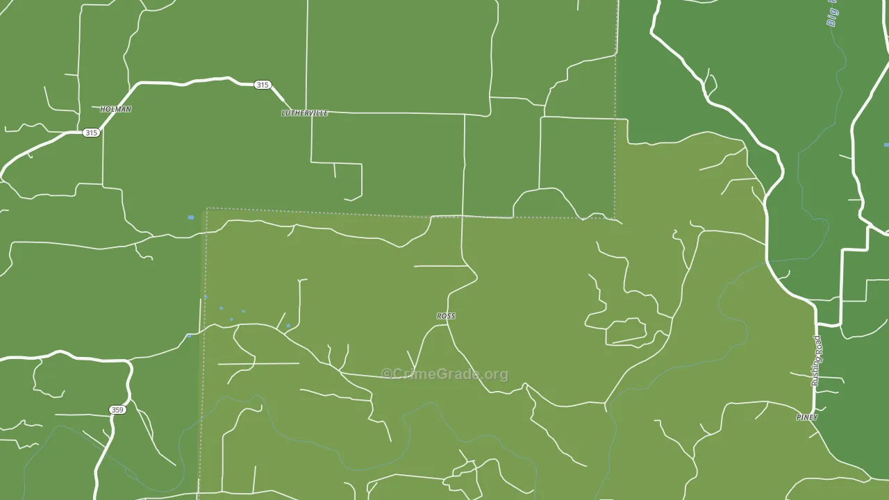 Ross, AR Map of Theft Rates