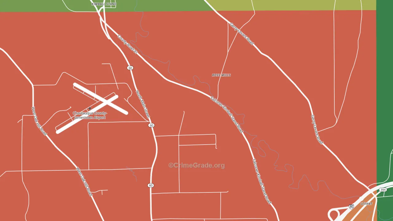 Ross Mill, NY Map of Theft Rates