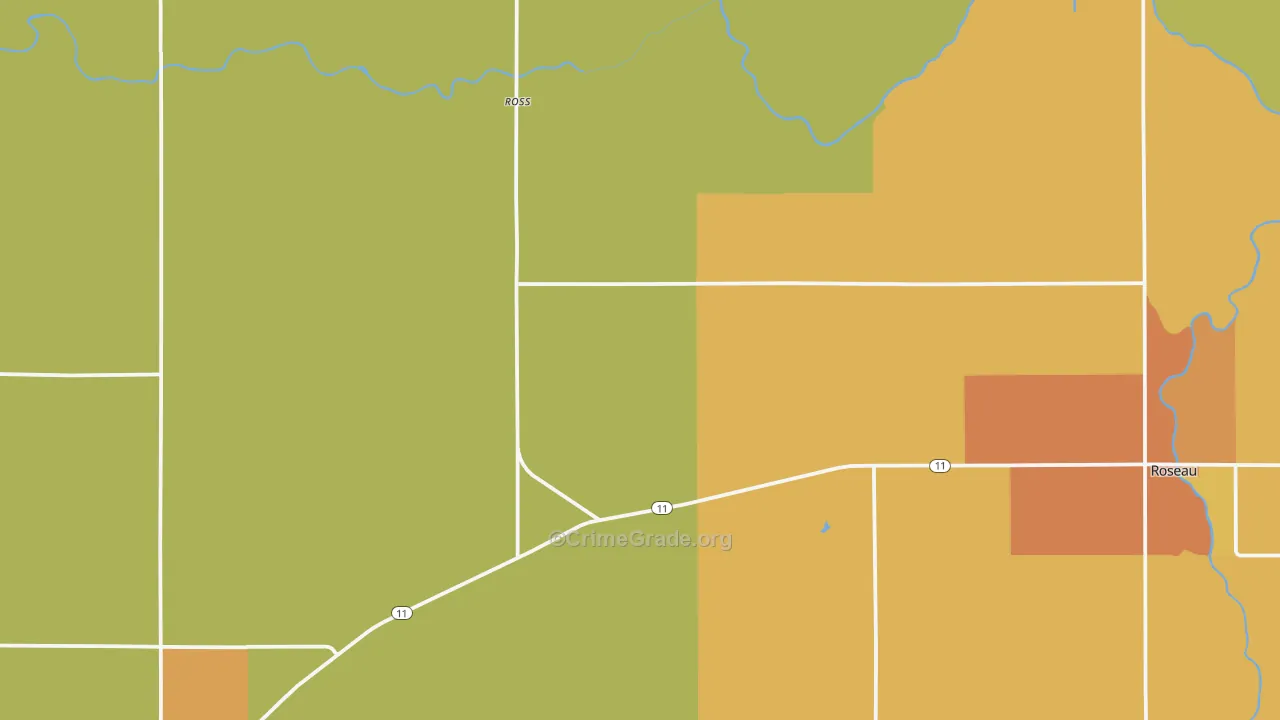 Ross, MN Map of Theft Rates