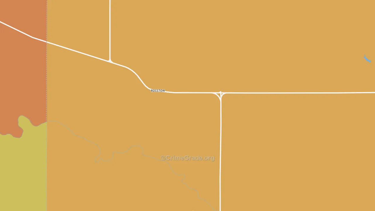 Rosston, OK Map of Theft Rates