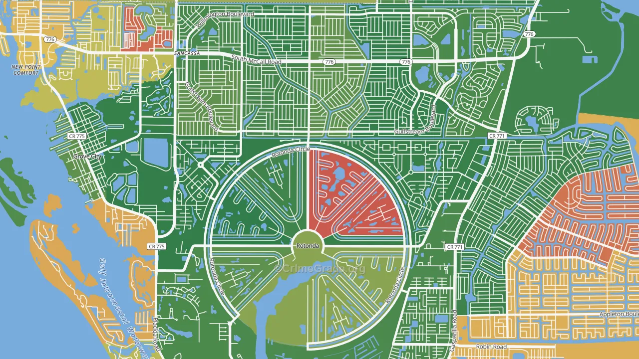 Rotonda West, FL Map of Theft Rates