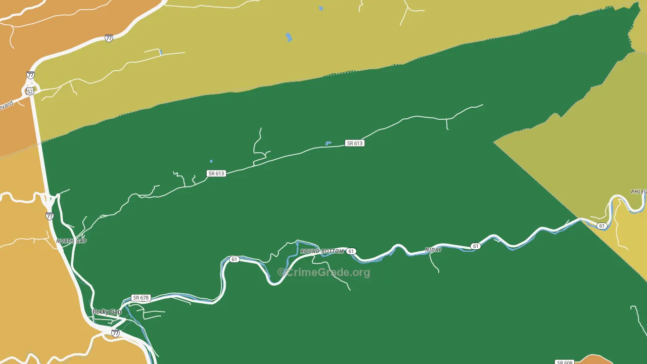 Round Bottom, VA Map of Theft Rates