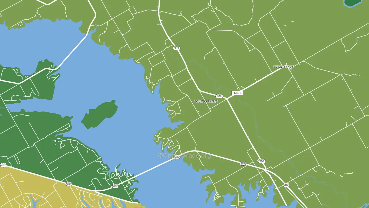 Round Prairie, TX Map of Theft Rates