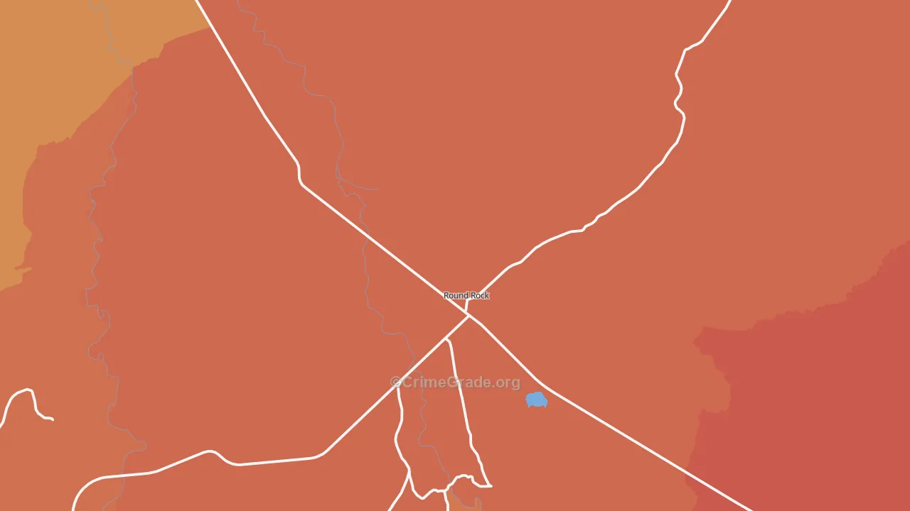 Round Rock, AZ Map of Theft Rates