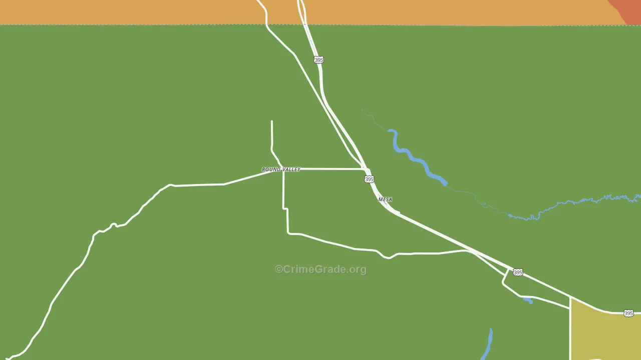 Round Valley, CA Map of Theft Rates
