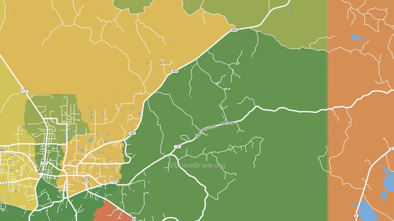 Routon, LA Map of Theft Rates