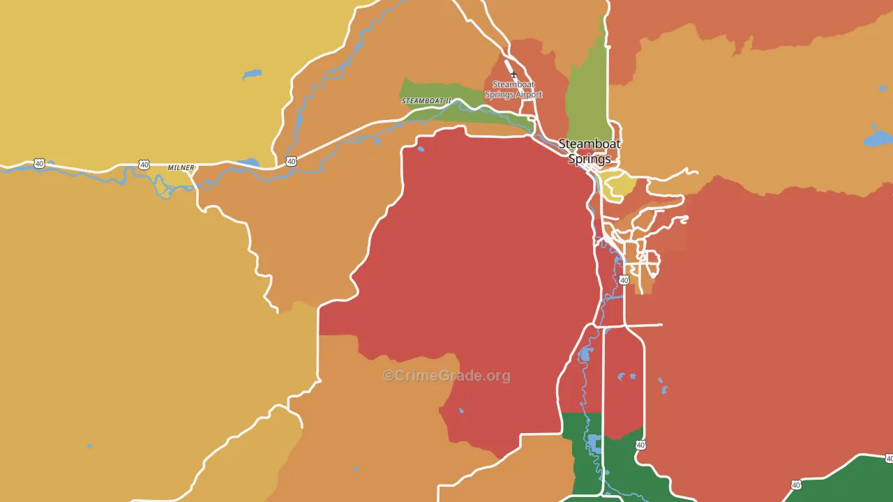 Routt County, CO Map of Theft Rates