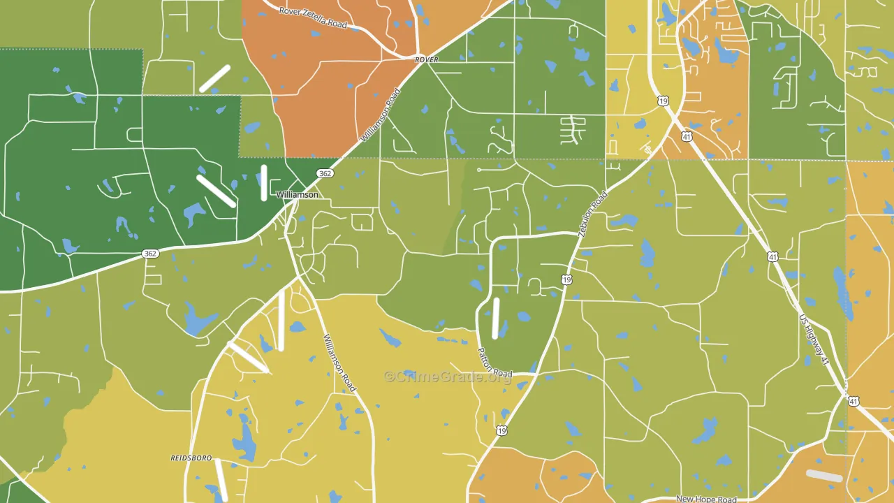 Rover, GA Map of Theft Rates