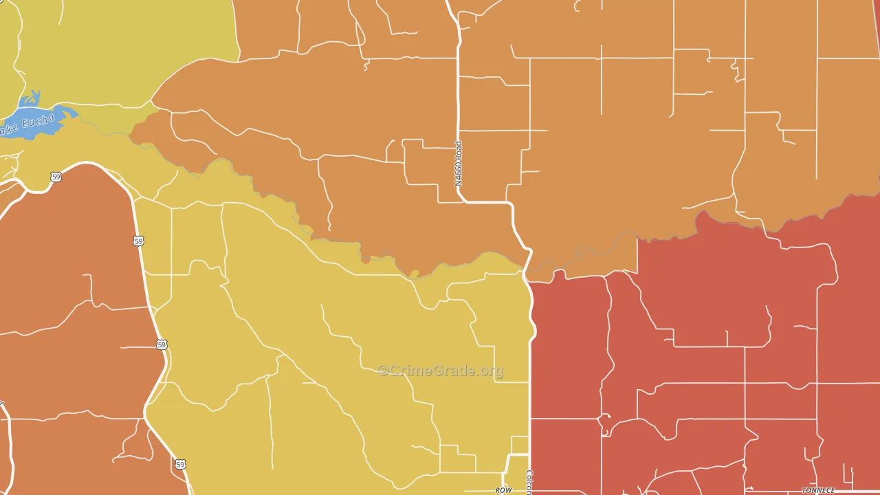 Row, OK Map of Theft Rates