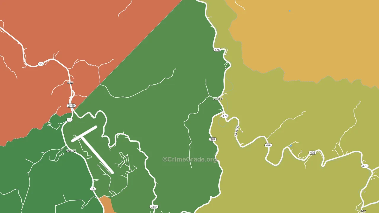 Rowdy, KY Map of Theft Rates