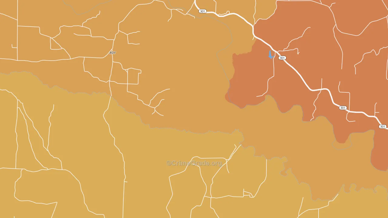Roy, AR Map of Theft Rates