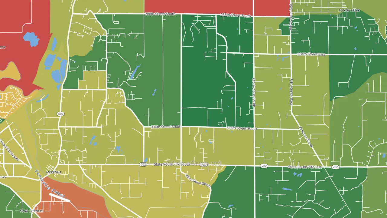Roy, WA Map of Theft Rates