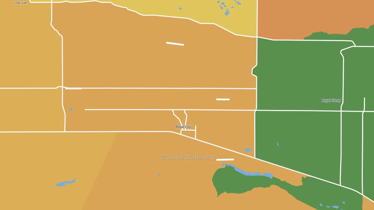 Royal City, WA Map of Theft Rates