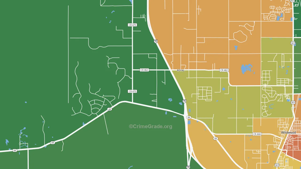 Royal, FL Map of Theft Rates