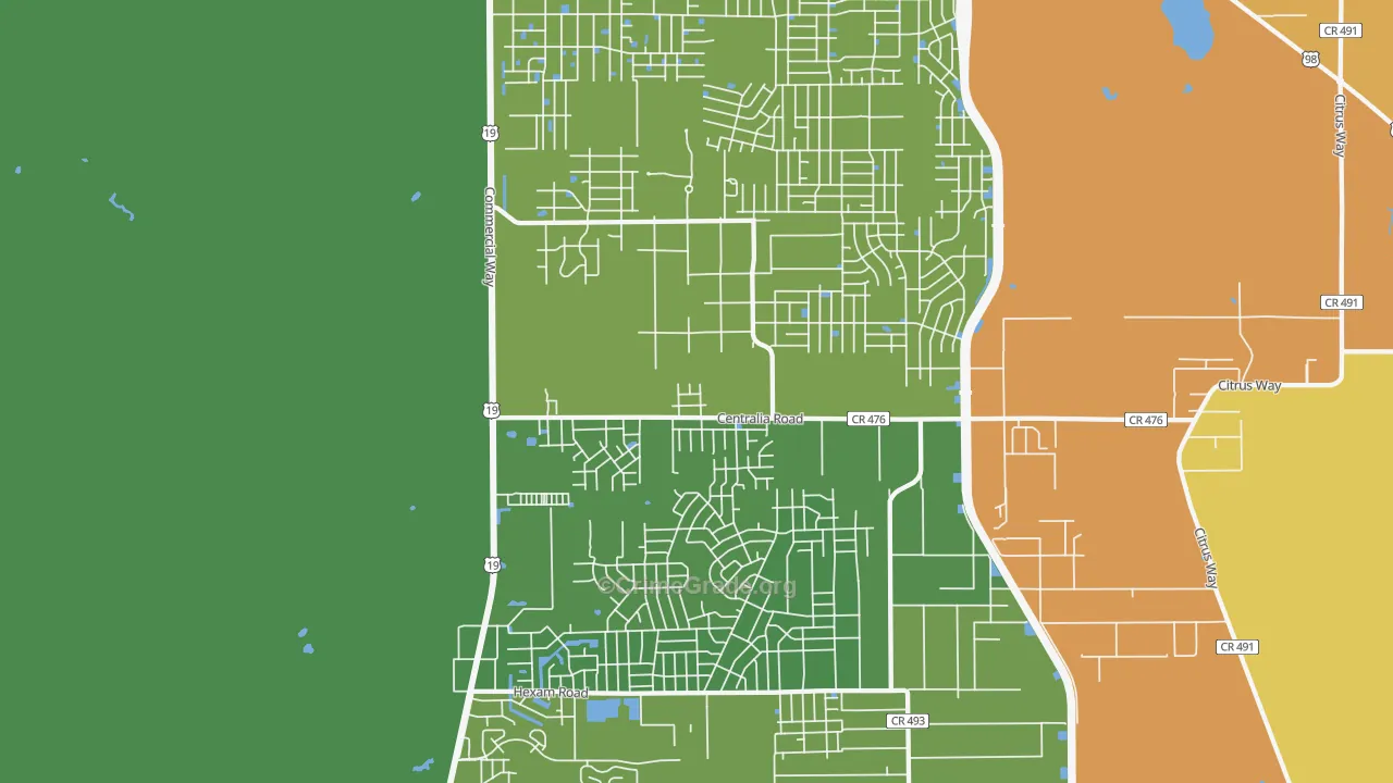 Royal Highlands, Brooksville, FL Map of Theft Rates
